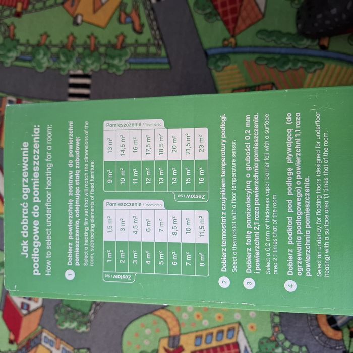 Zestaw foli grzewczej pod panele 12 m2