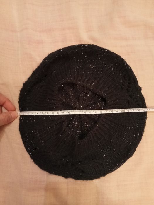 Czapka miękki beret szary