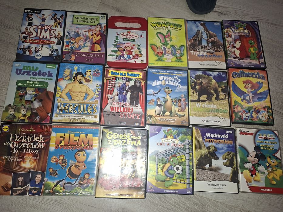 Płyty DVD, gry, kasety VHS, kaseta magnetofonowe
