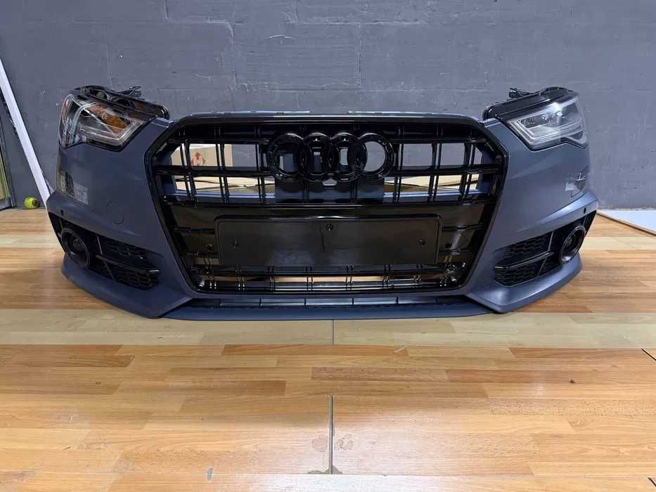 Бампер з фарами A6 C7 14-18 S6 Audi a6 c7 Передний бампер А6 2014-2018 S line бампер RS6 ауді