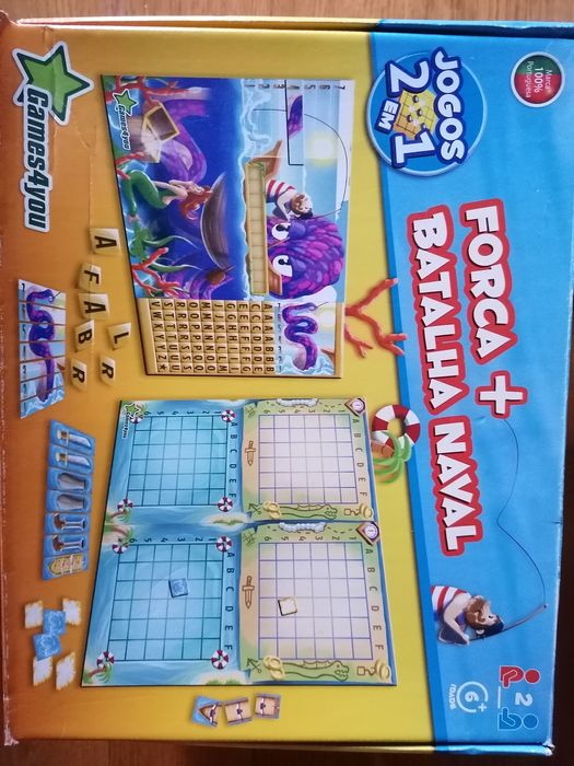 Kit Jogo da Forca e Jogo da Batalha Naval