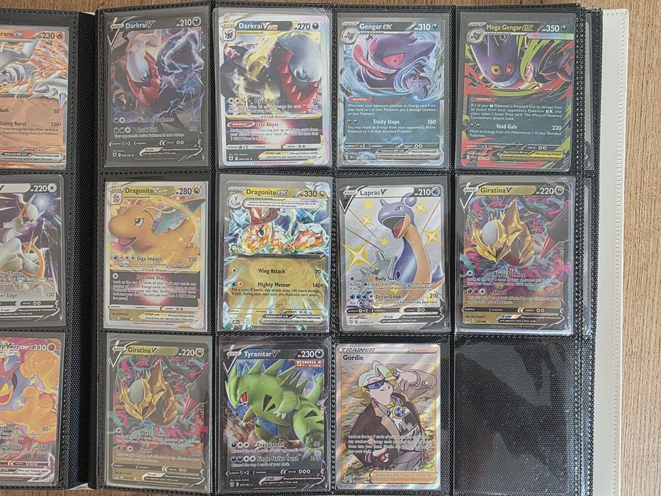 Cartas Pokemon V e VMax Gengar, Charizard, Mew, Mewtwo