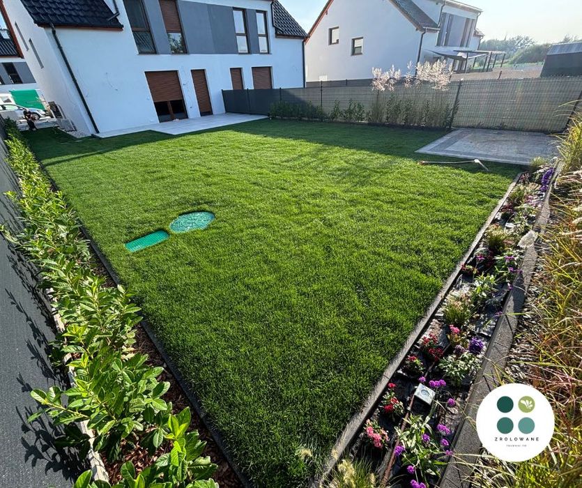 Trawa z rolki, zakładanie trawników, systemy nawadniające, brukarstwo