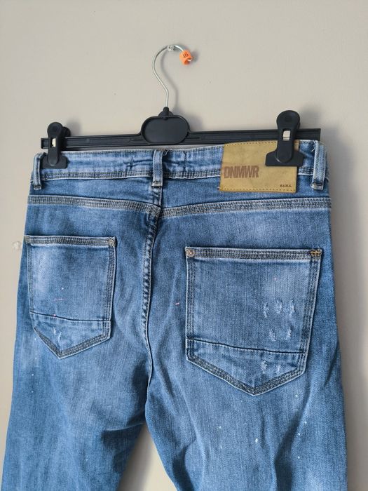 Spodnie jeansy jeans Zara M cieniowane unisex