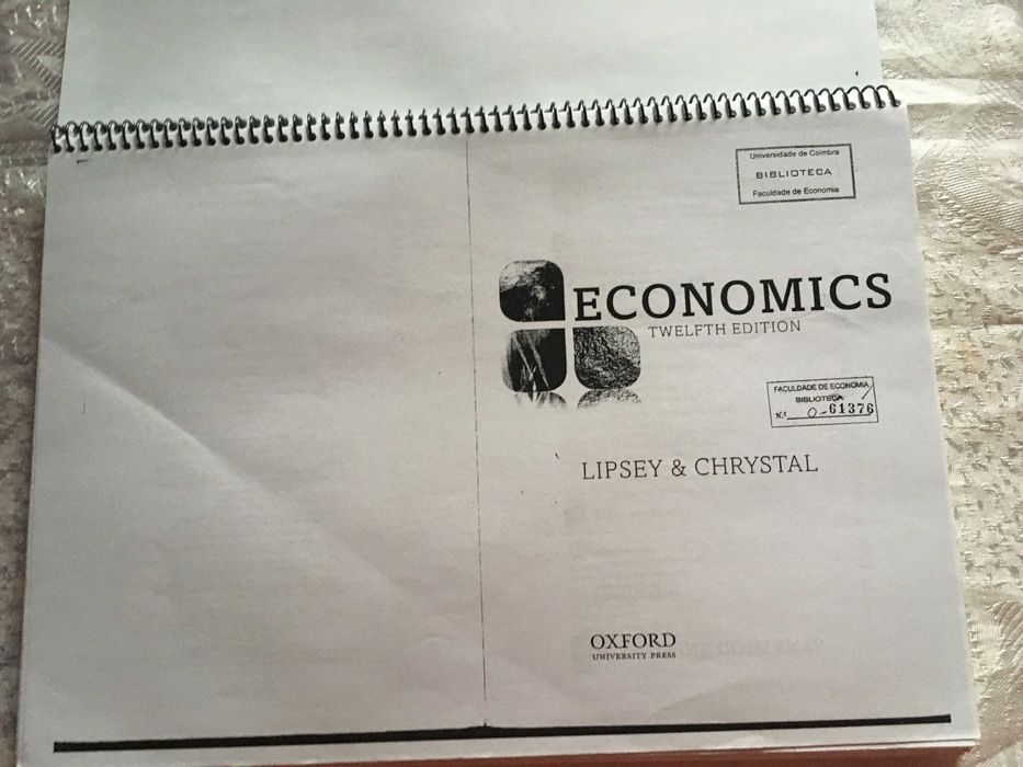 Economics, Lipsey & Chrystal, Oxford Press Twelfth Edition