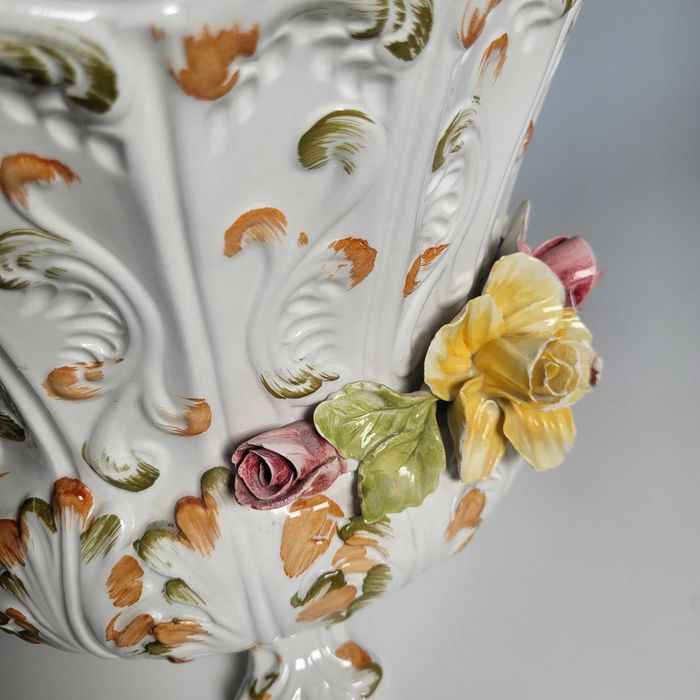 Kolekcjonerska, porcelanowa bardzo duża osłona na donicę