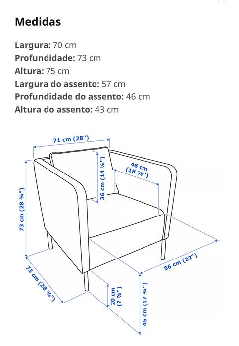 Poltrona azul marinho