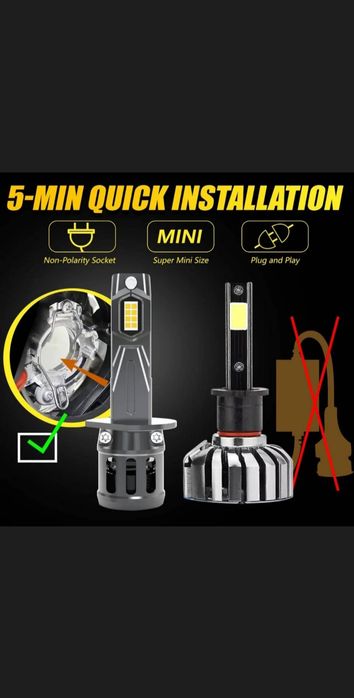 Потужні лампи Led із цоколем H1 KATUR.

Корпус з авіаційного алюмінію!