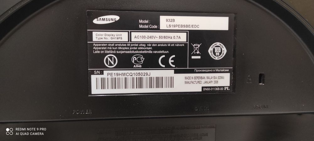 Samsung монітор для пк 19'