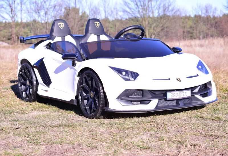 BAWIBUS.PL Auto samochód na akumulator LAMBORGHINI SVJ samochody sportowe FUNKCJA DRIFTU dla dzieci 2x200W dla 2 dzieci dwuosobowy
