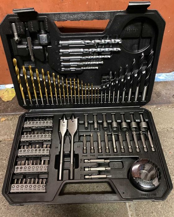 NOWY Zestaw Wierteł Bitów Bosch Do Metalu Betonu Drewna + Walizka HIT