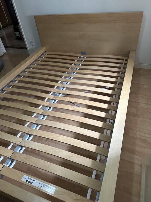 Cama MALM com estrado de ripas Sultan