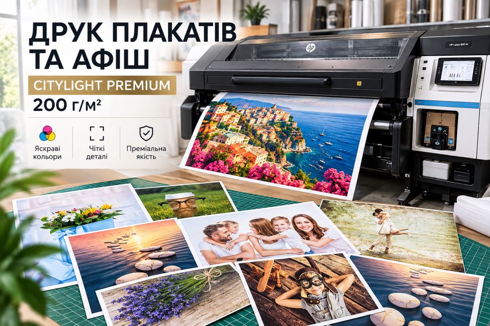 Друк плакатів та афіш на папері CITYLIGHT PREMIUM 200 г/м²