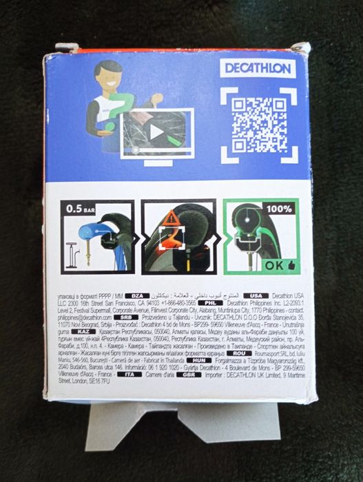 Camera de ar 27,5" (48mm) + luz bicicleta			Novos!