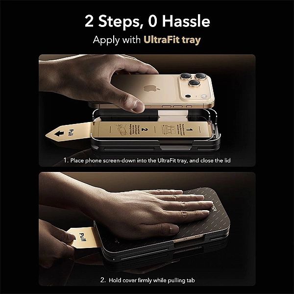 Szkło hartowane ESR UltraFit Armorite Pro na iPhone 17 Pro Max - przez