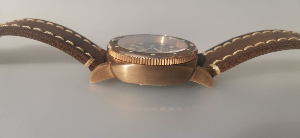 Seiko MOD Panerai Bronze Scubamaster safira - Único - Exclusivo