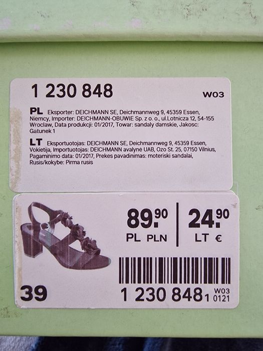 Sandały 39 Deichmann