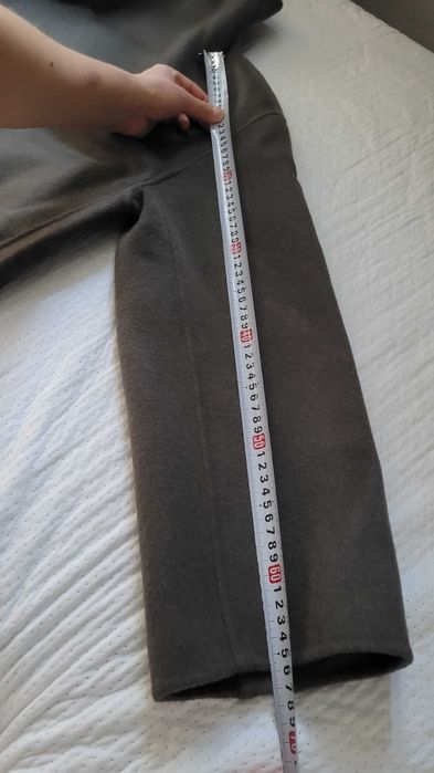 długi szary płaszcz z szalem Zara S 36 M 38 62%wełna wool luźny