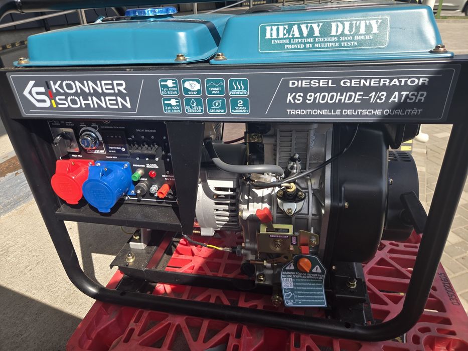 Новий дизельний 3 фази генератор  Konner&Sohnen KS 9100HDE-1/3 ATSR (EURO V