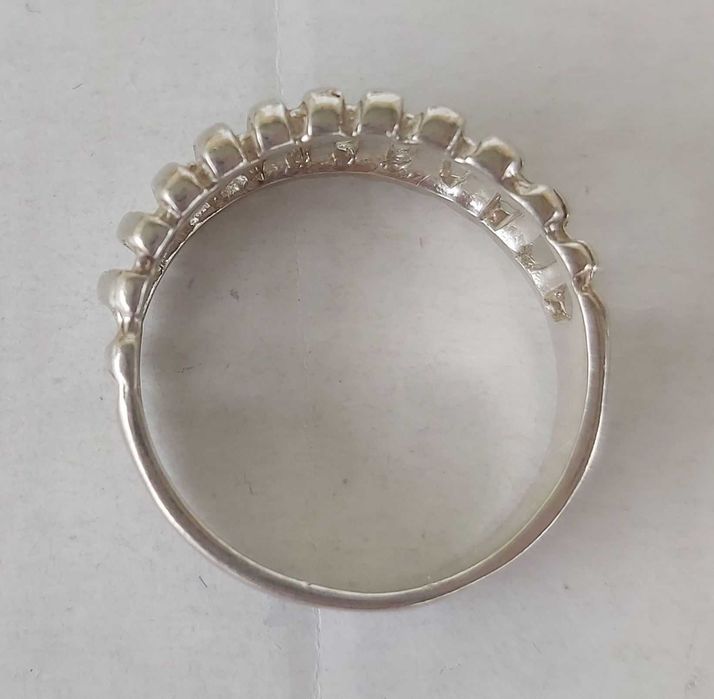 Srebrny Pierścionek Ażurowy Rozmiar 18 Średnica 18,4mm Próba 925