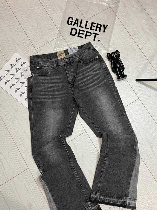 Джинси Gallery Dept Black кльош / галлері депт чорні флейред беггі