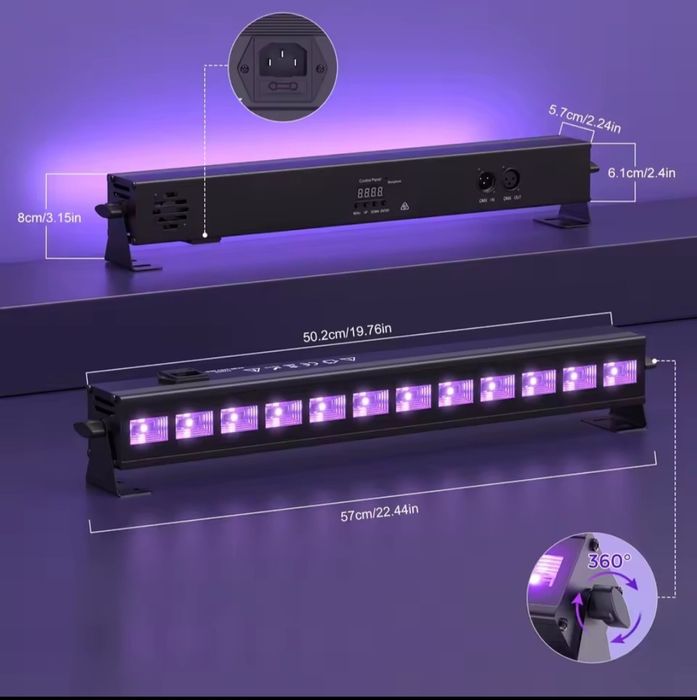 Barra de Luzes led Ultravioleta( luz negra) (4un)