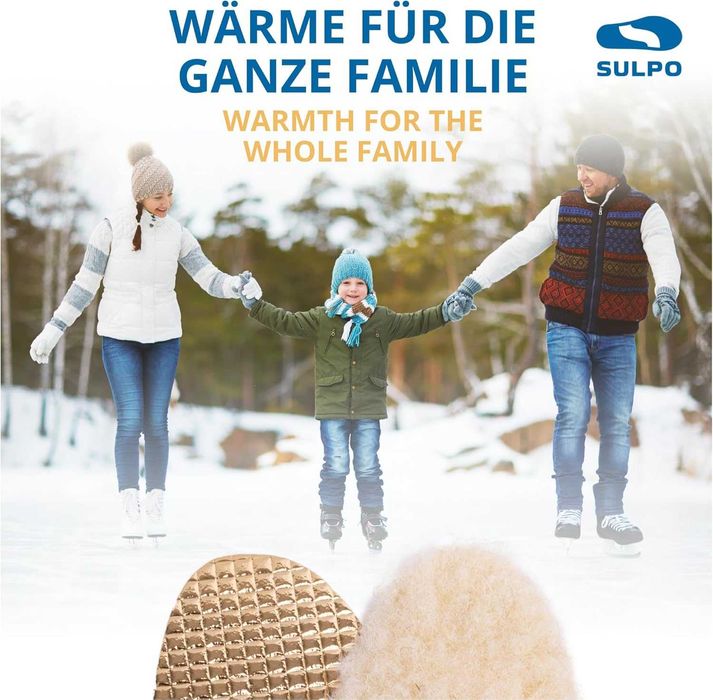 WKŁADKI zimowe 1PARA r.43 SULPO z wełny owczej termiczne NOWE s261