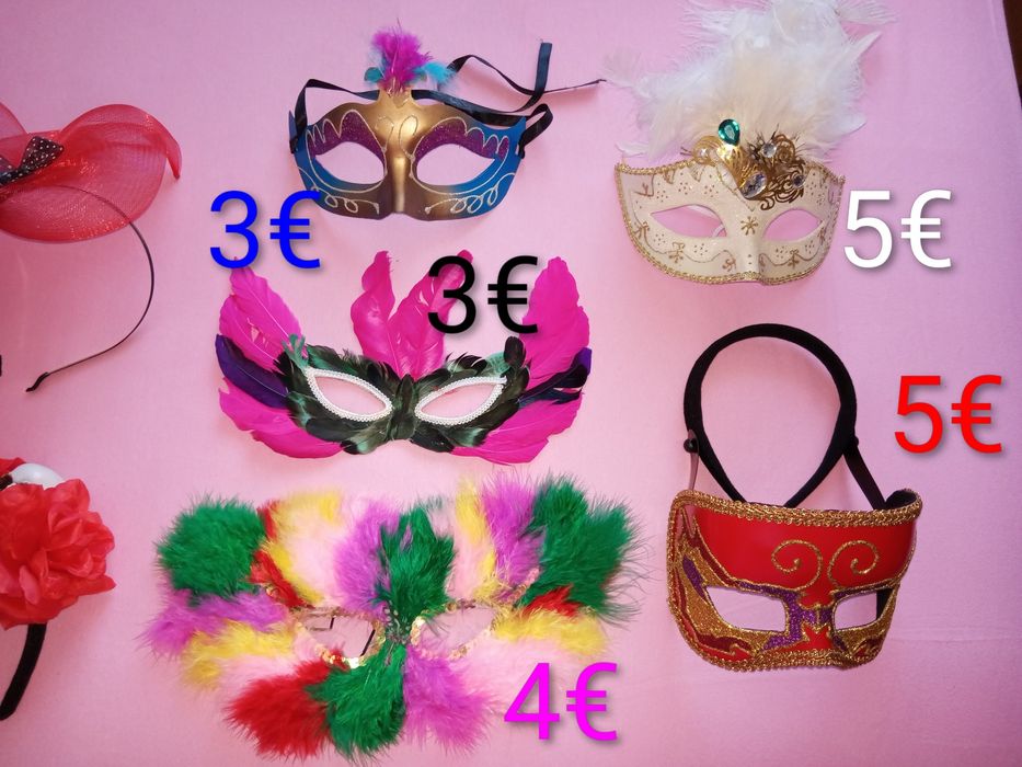 Carnaval: mascarase bandoletes, preços fotos