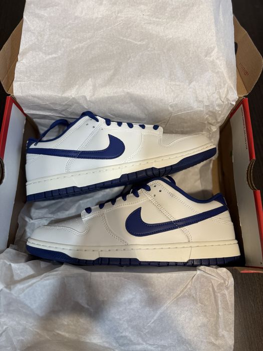 Sneakersy buty Nike dunk low retro bialo niebieskie rozmiar 44 oryginalne hf5441 nowe nieuzywane męskie