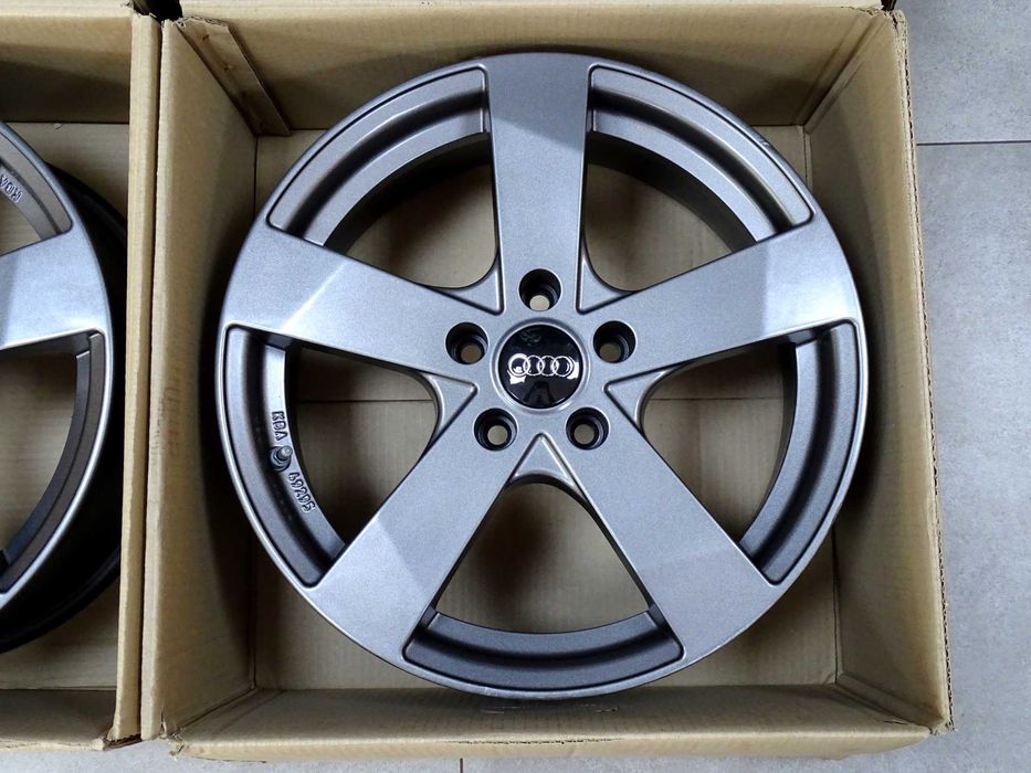 Felgi 17" AUDI GRAFITOWE A3 A4 A6 5x112 Et38 Wulkanizacja Opony Lubań Krims