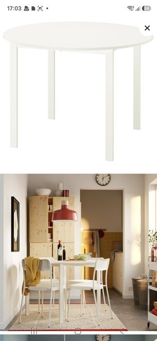 Stół okragly ikea