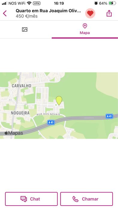 quarto arrendar T2 Nogueira Maia Jardim Solinca