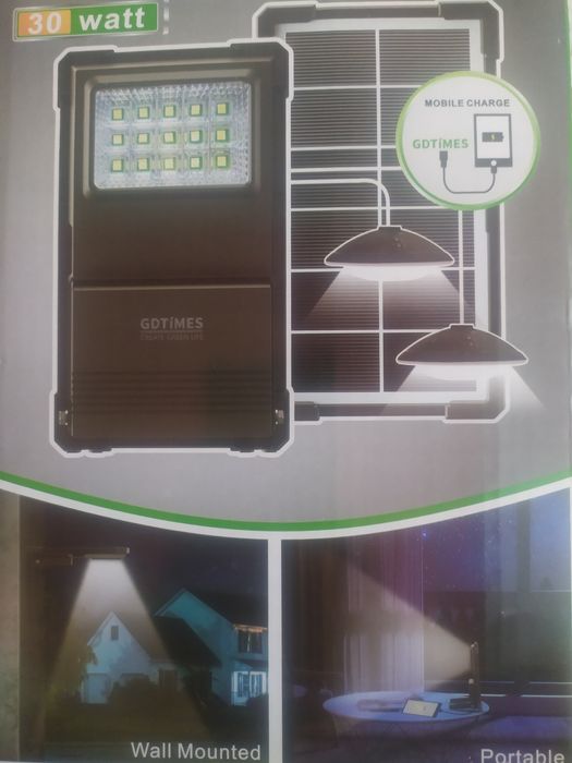 зарядна сонячна станція повербанк сонячна батарея фонарь gdtimes105 07