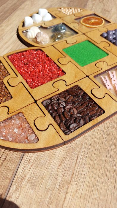 Układanka serce Puzzle Montessori Terapia ręki Masaż 48h