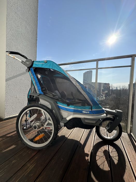 wózek biegowy Thule jak NOWY, przyczepka CARGO rowerowa, siedzisko lux