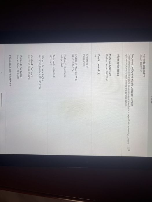 Tablet Lenovo TB-X505F