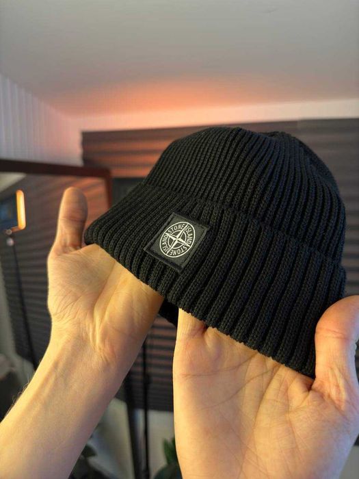 ‼️ШАПКА STONE ISLAND COTTON! Трендова Зимова шапка. Шапка Stone Island