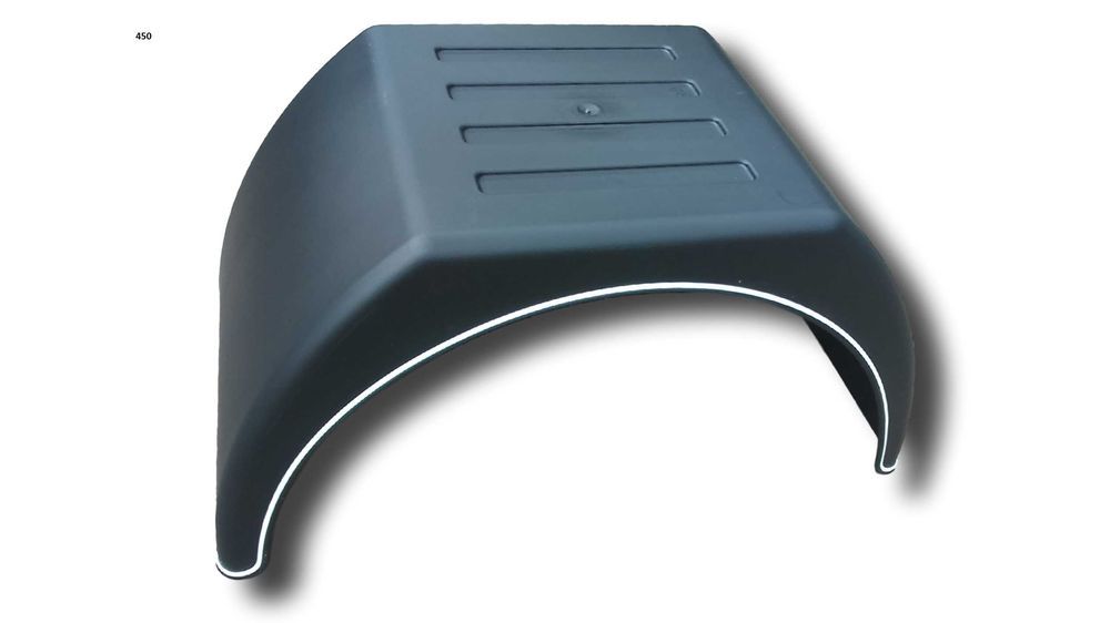 Błotnik na podwójne koła 450X900X1450 z płaską górą do busa