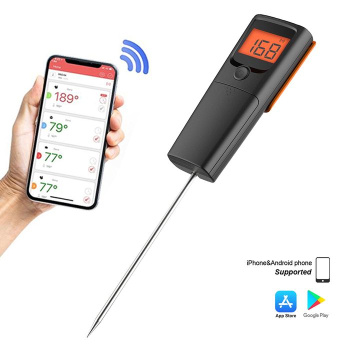 Bezprzewodowy termometr do grilla z sondą i odczytem w aplikacji