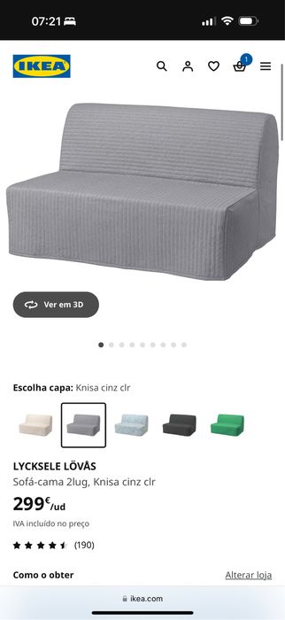 Sofa cama ikea como novo