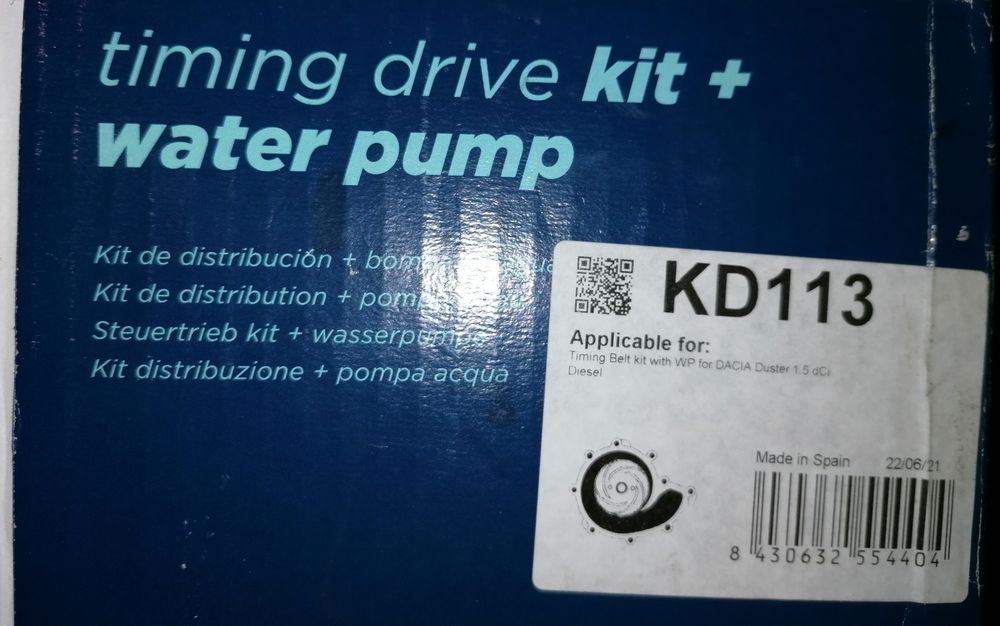 Kit distribuição + Bomba de água Renault Mercedes Nissan Dacia