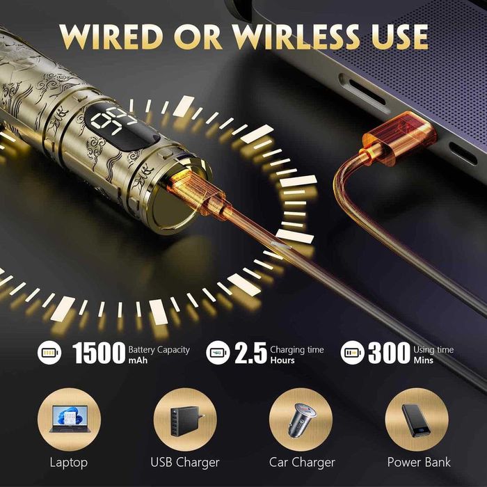 Bezprzewodowa maszynka do strzyżenia włosów i trymer do brody Solati