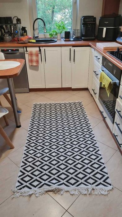 Dywan 80x150 cm boho kilim bawełna poliester akryl