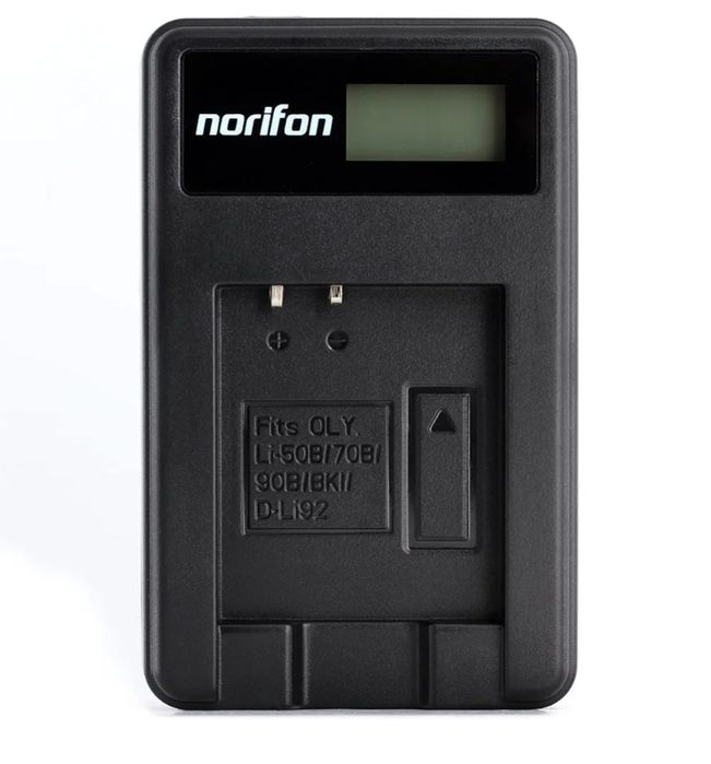 Зарядний пристрій Norifon LI-70B з РК-дисплеєм та USB для камер Olympus
