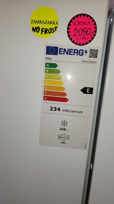 JANKI AGD Zamrażarka No Frost Midea 238 litrów