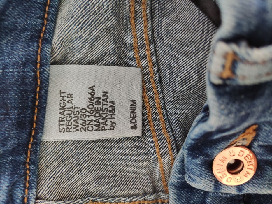 Jeansy dżinsy H&M 26/30 straight regular