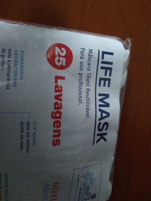 4 Máscaras Laváveis Profissionais Safe Covid 25 lavagens