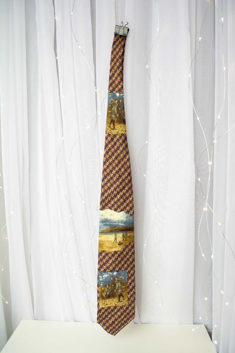 SKANDIA Tie Break jedwabny krawat casual vintage