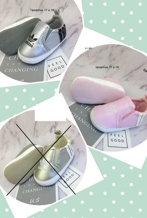 Calçado para bebé, vários modelos
novos, sola mole, valor de cada