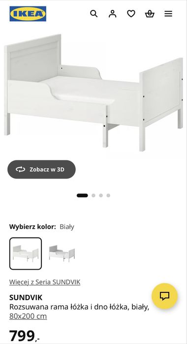 Łozko Sundvik Ikea